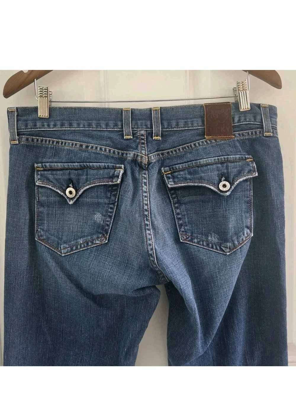 Lucky Brand Jeans Socialite Medium Wash Flap Pocket Pants Womens Size 12 31